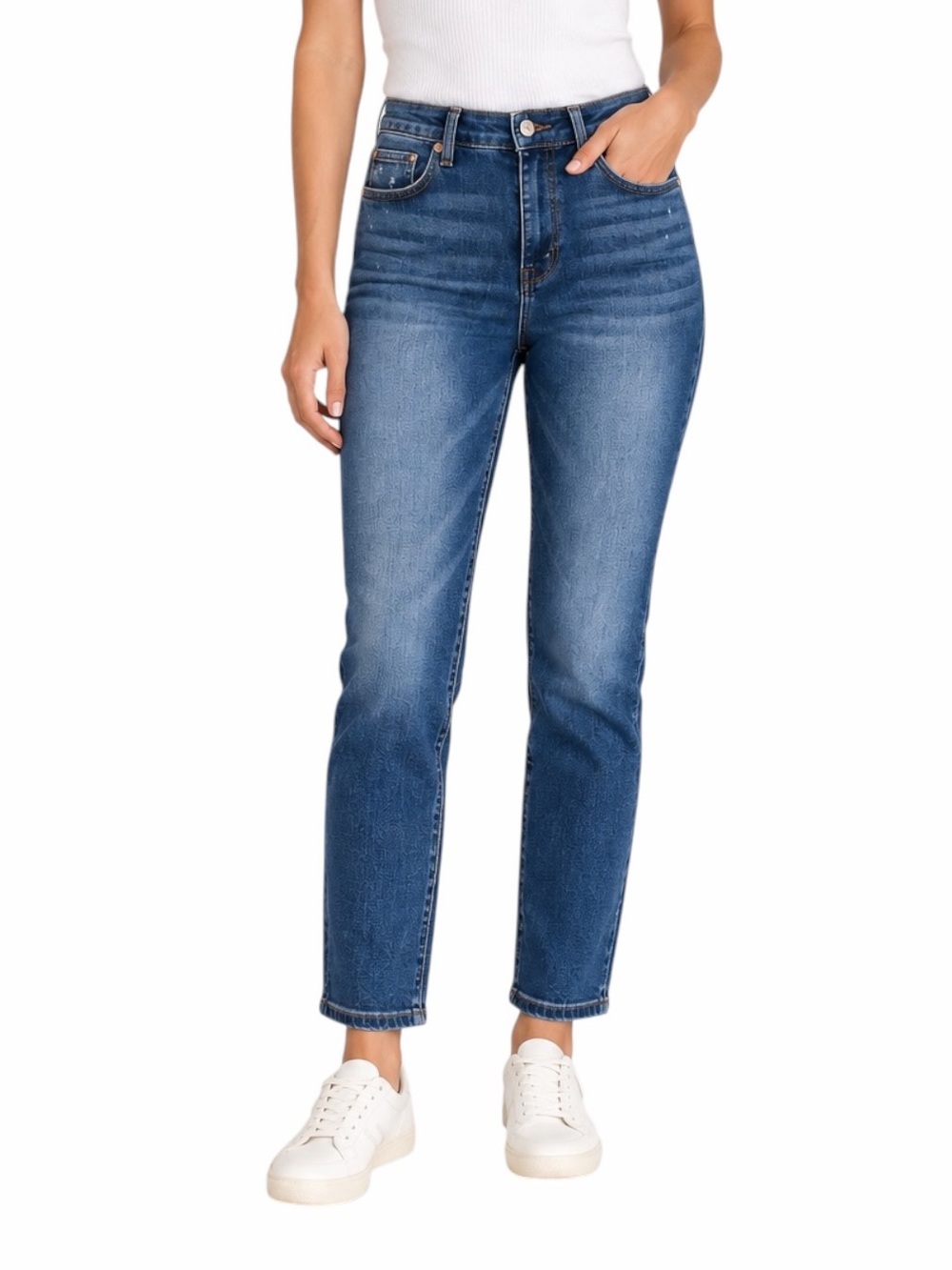 Judy Blue Slim Fit Women’s Jeans Size 30 Stretch Distressed Medium Wash Denim